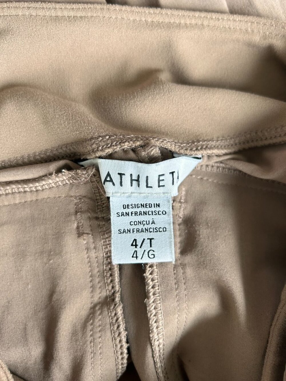 Athleta Skyline Pant II High Rise Tie Waist Cuffed Pants Hearth Rose Size 4 - Picture 4 of 7
